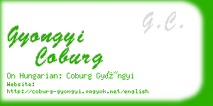 gyongyi coburg business card